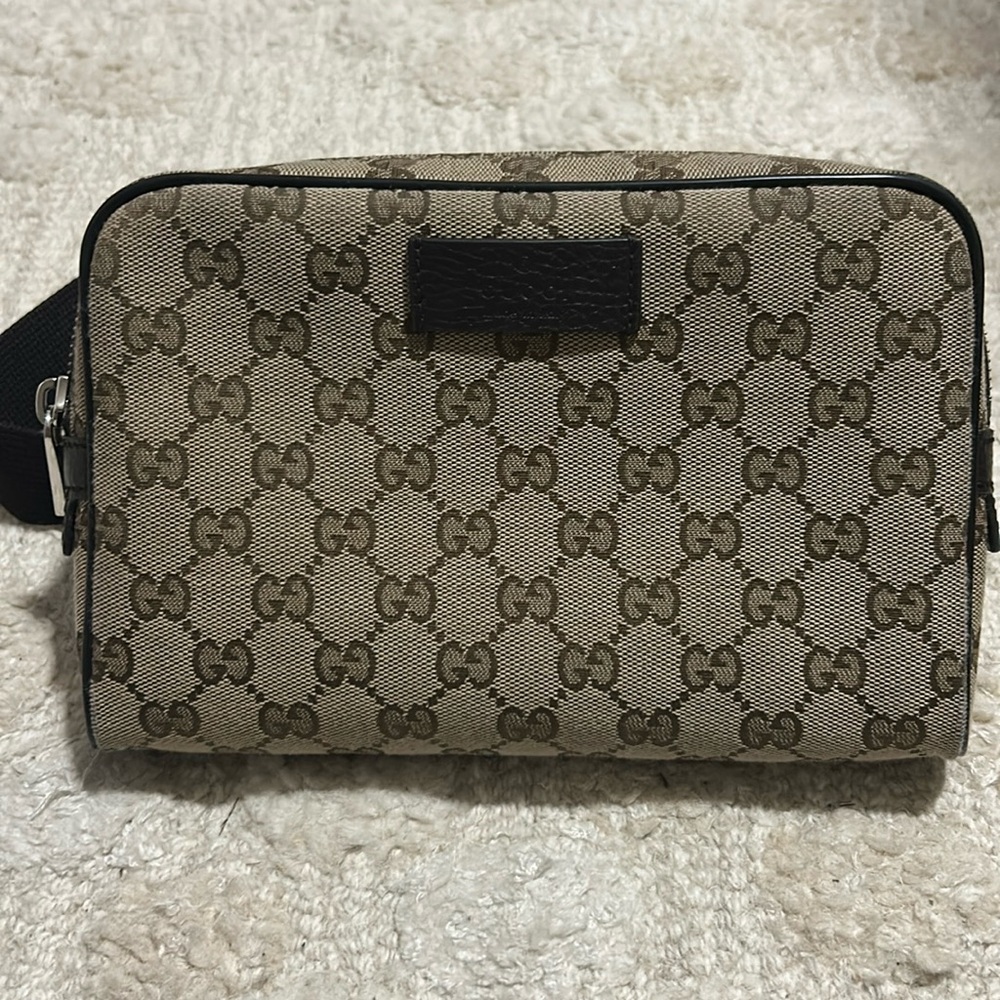 Gucci belt bag Fanny pack GG waist brown canvas clutch